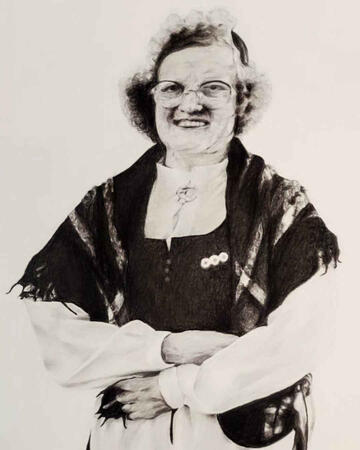 Charcoal and pencil on paper