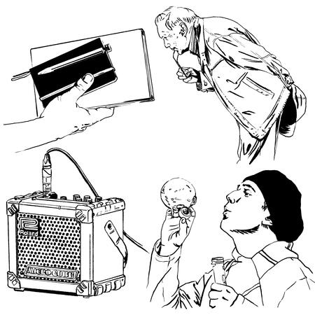 Examples of digital image elements to use in presentation slides, social media, and poster designs